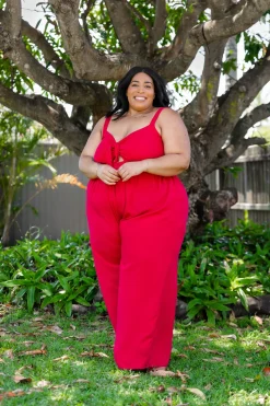 Proud Poppy Clothing Christina Jumpsuit in Red Discount