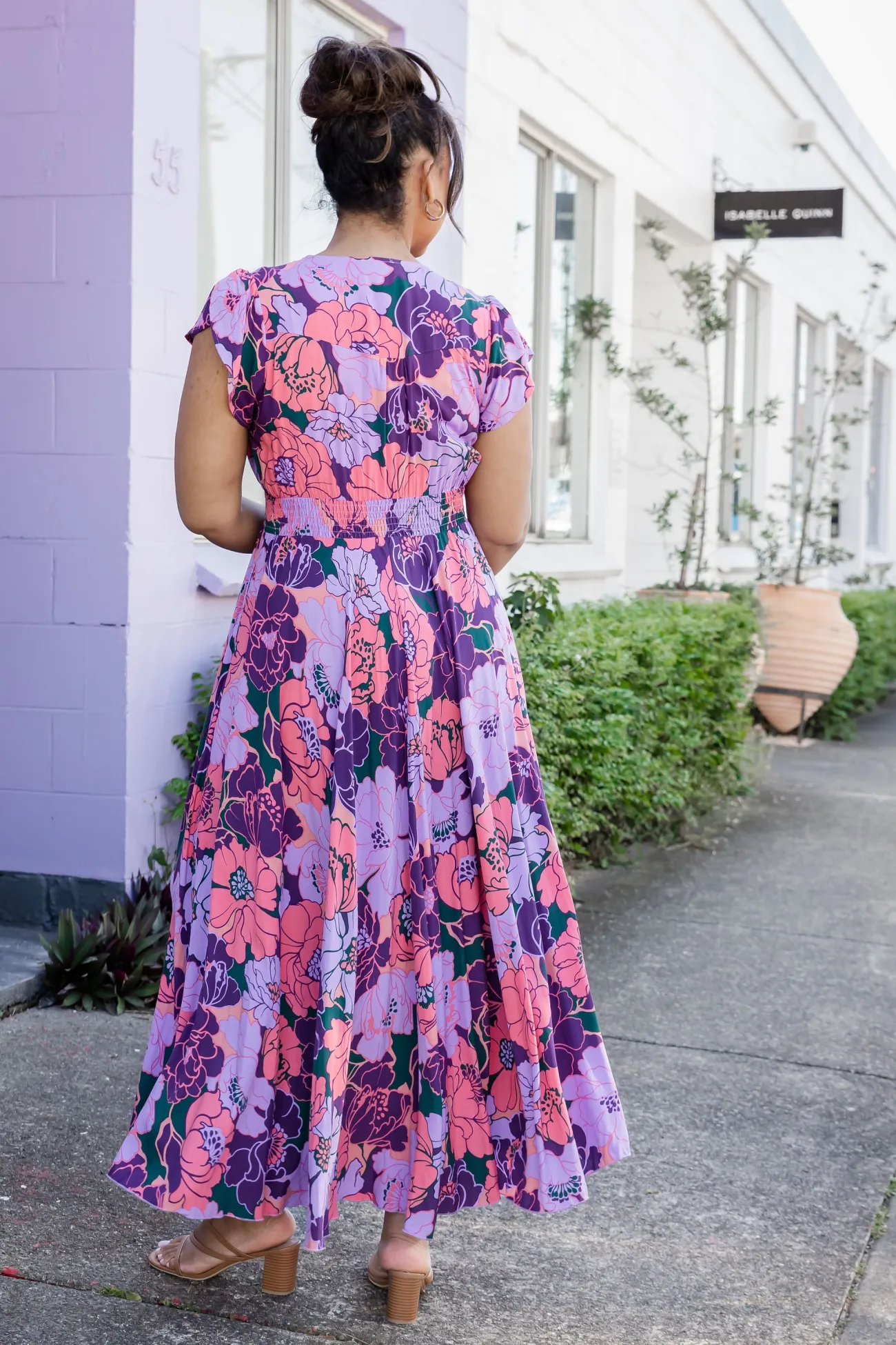 Proud Poppy Clothing Ellie Floral Maxi Dress in Purple Hot