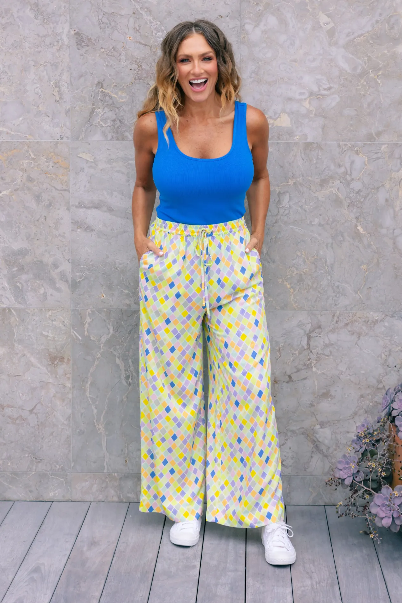 Proud Poppy Clothing Gina Pants in Diced Fashion