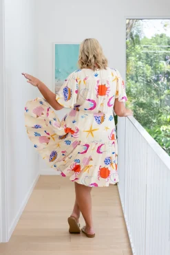 Proud Poppy Clothing Isla Bamboo Blend Dress in Crabby Patty CrabbyPatty Discount