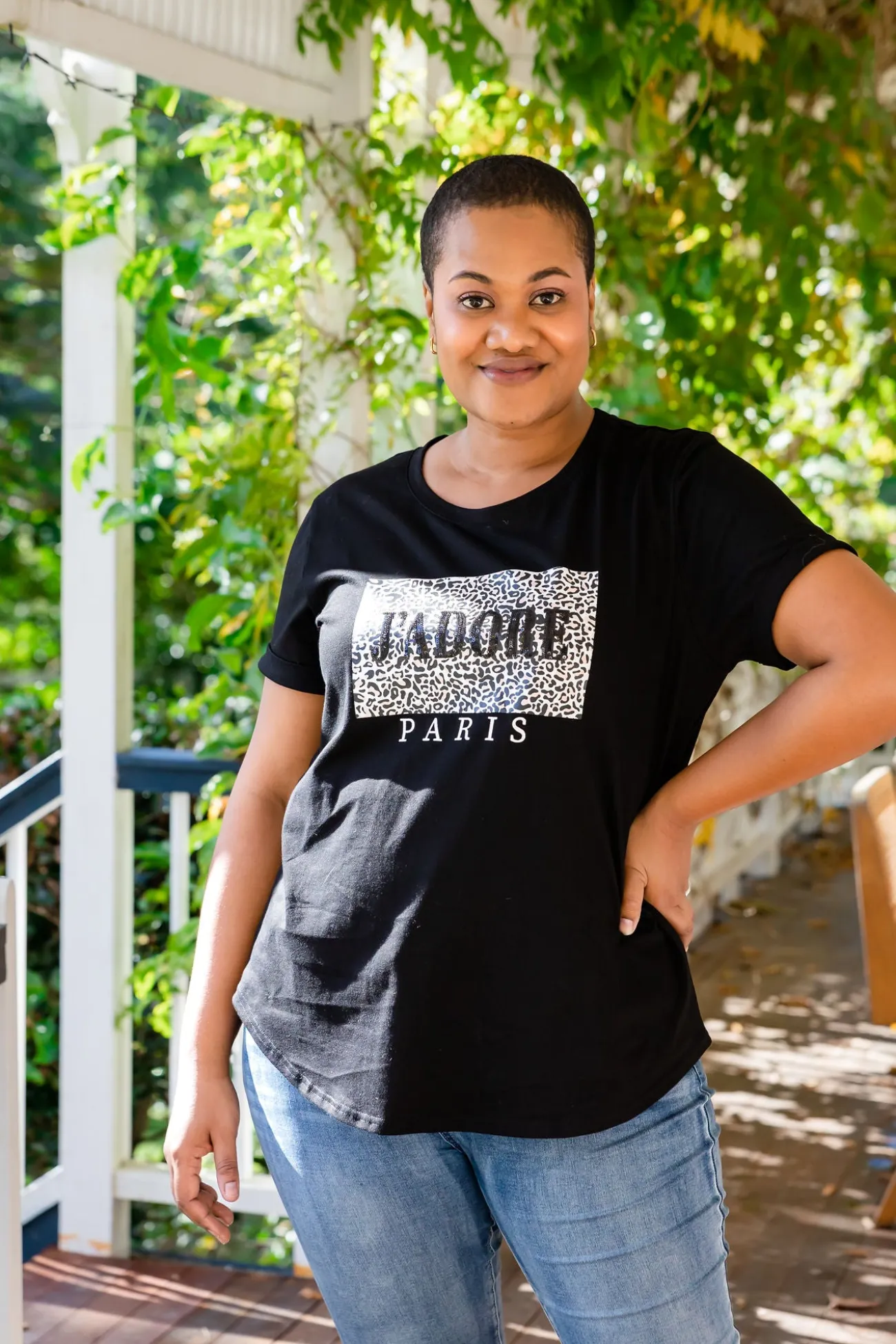 Proud Poppy Clothing J'Adore Paris T-Shirt in Black Clearance