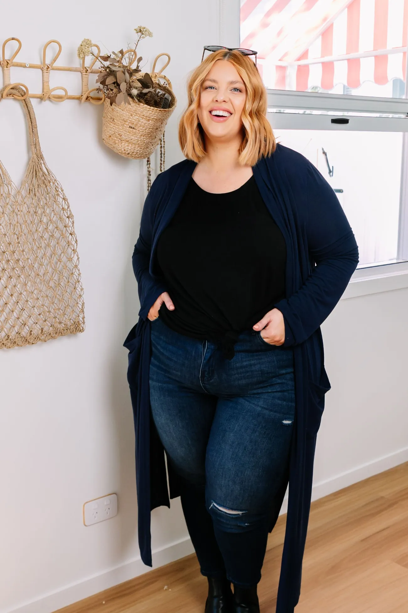 Proud Poppy Clothing Jane Cardigan in Navy Clearance