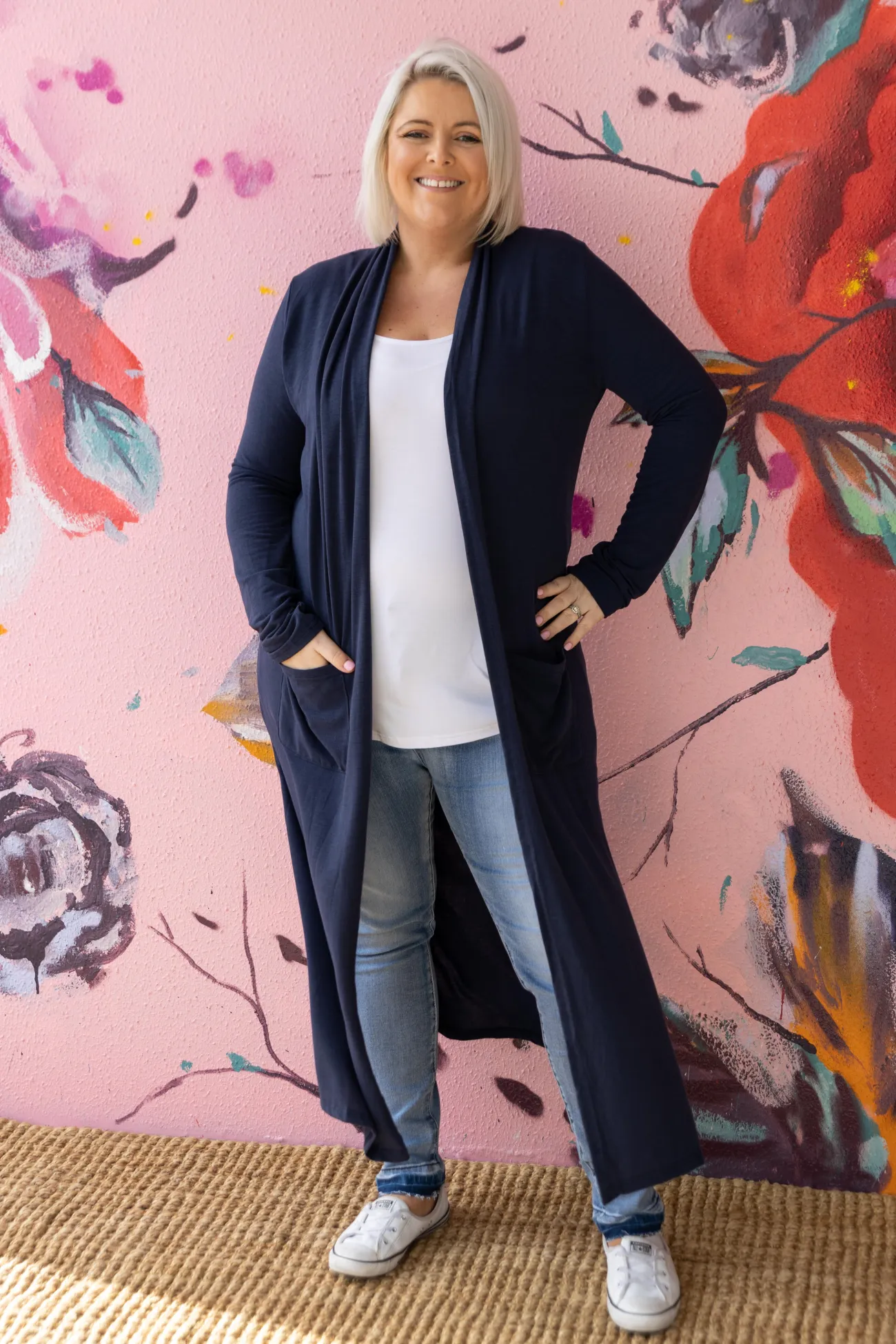 Proud Poppy Clothing Jane Cardigan in Navy Clearance