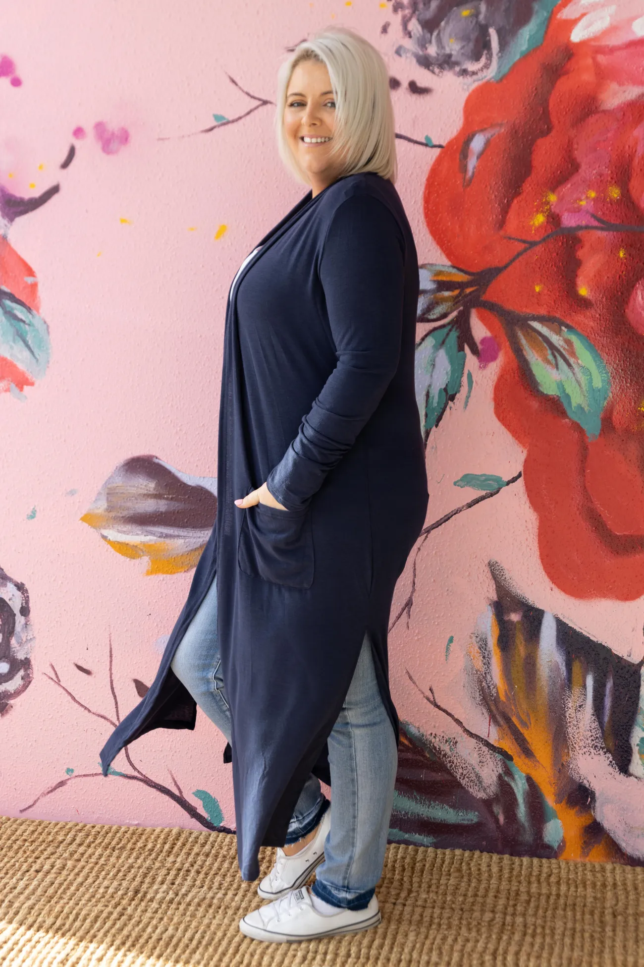 Proud Poppy Clothing Jane Cardigan in Navy Clearance