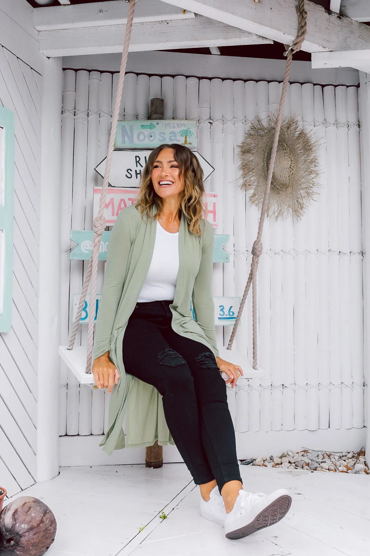 Proud Poppy Clothing Jane Cardigan in Sage Outlet
