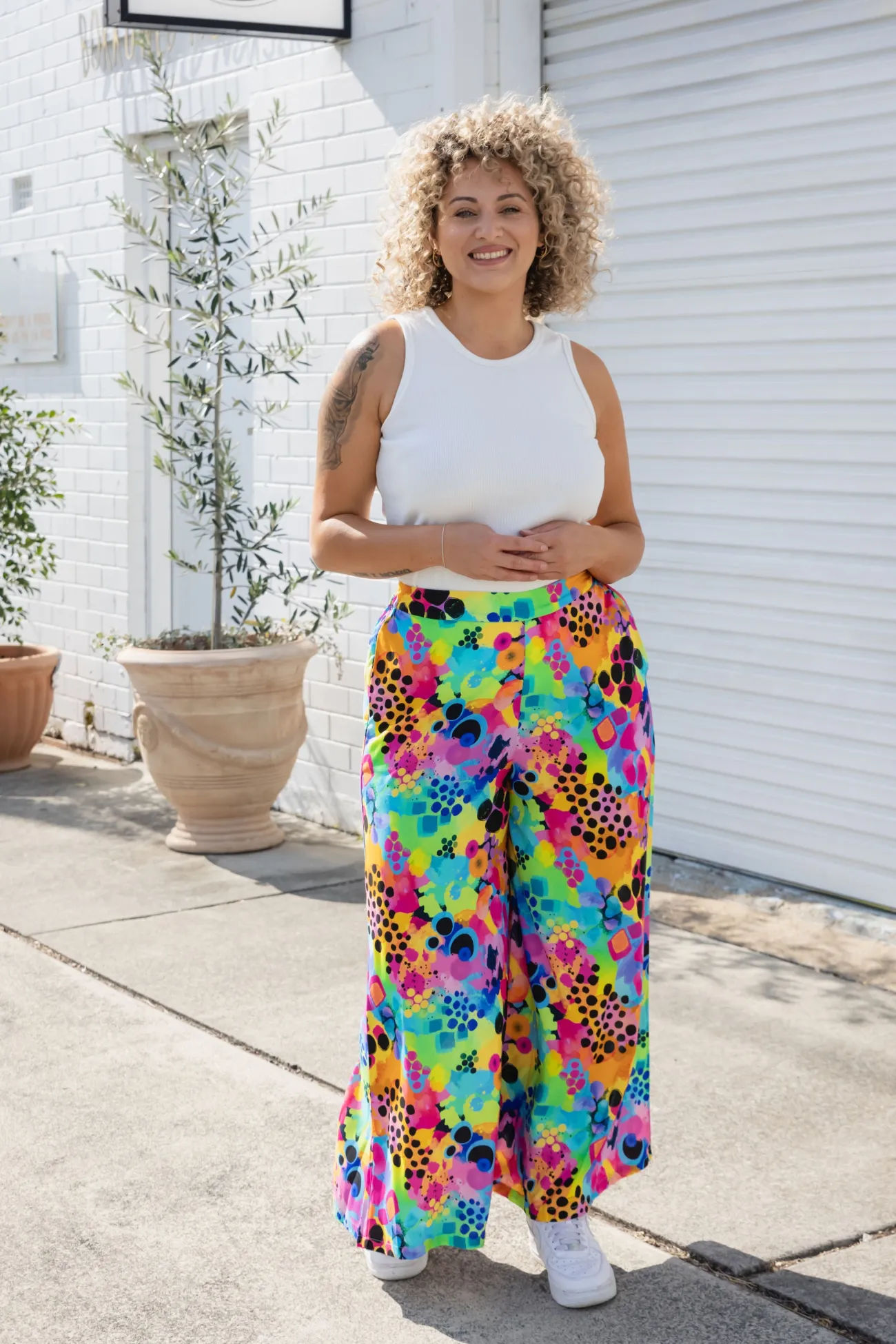Proud Poppy Clothing Larsa Pants in Messy Mind by Kasey Rainbow Discount