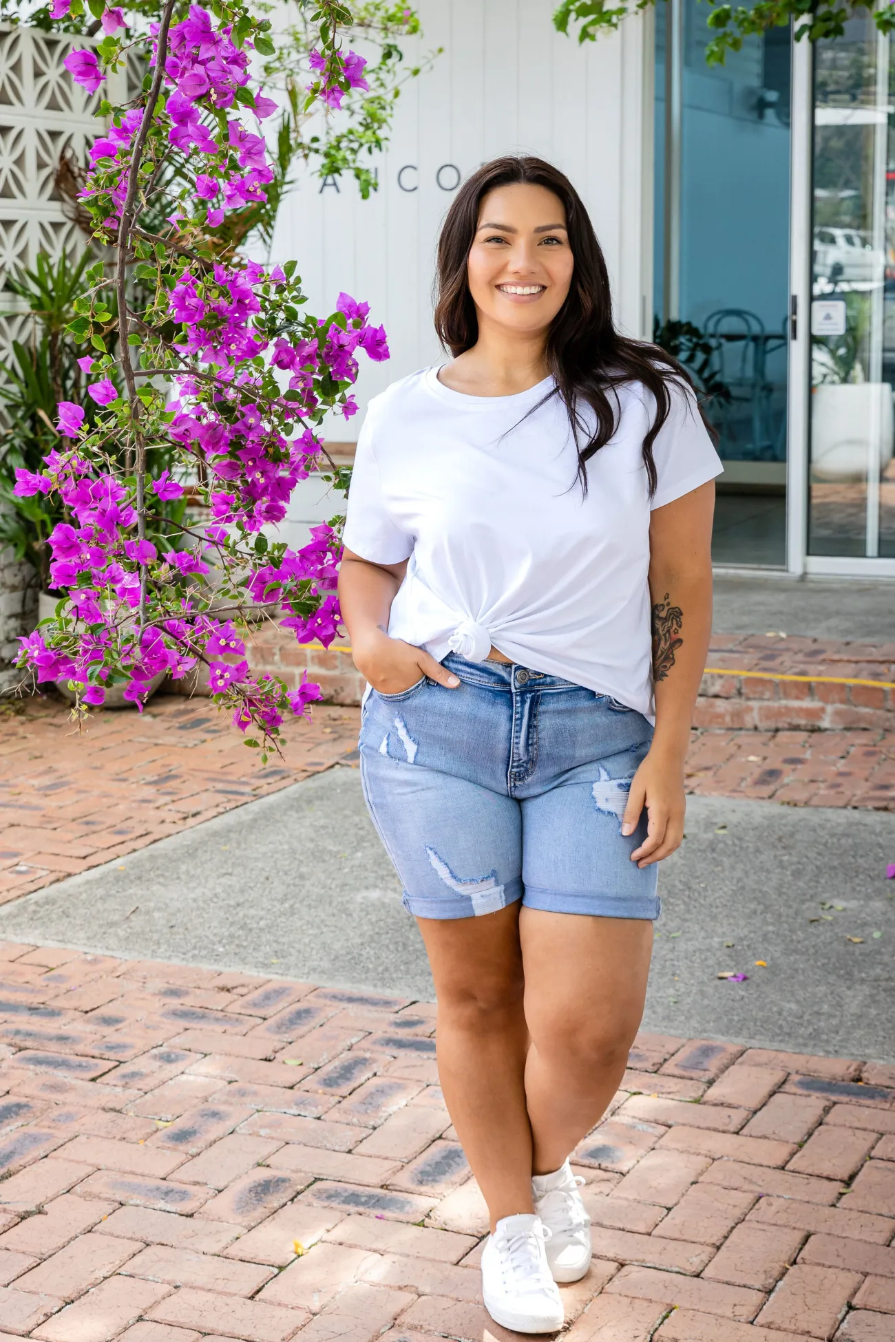 Proud Poppy Clothing Macey Hi-Low T-Shirt in White Best
