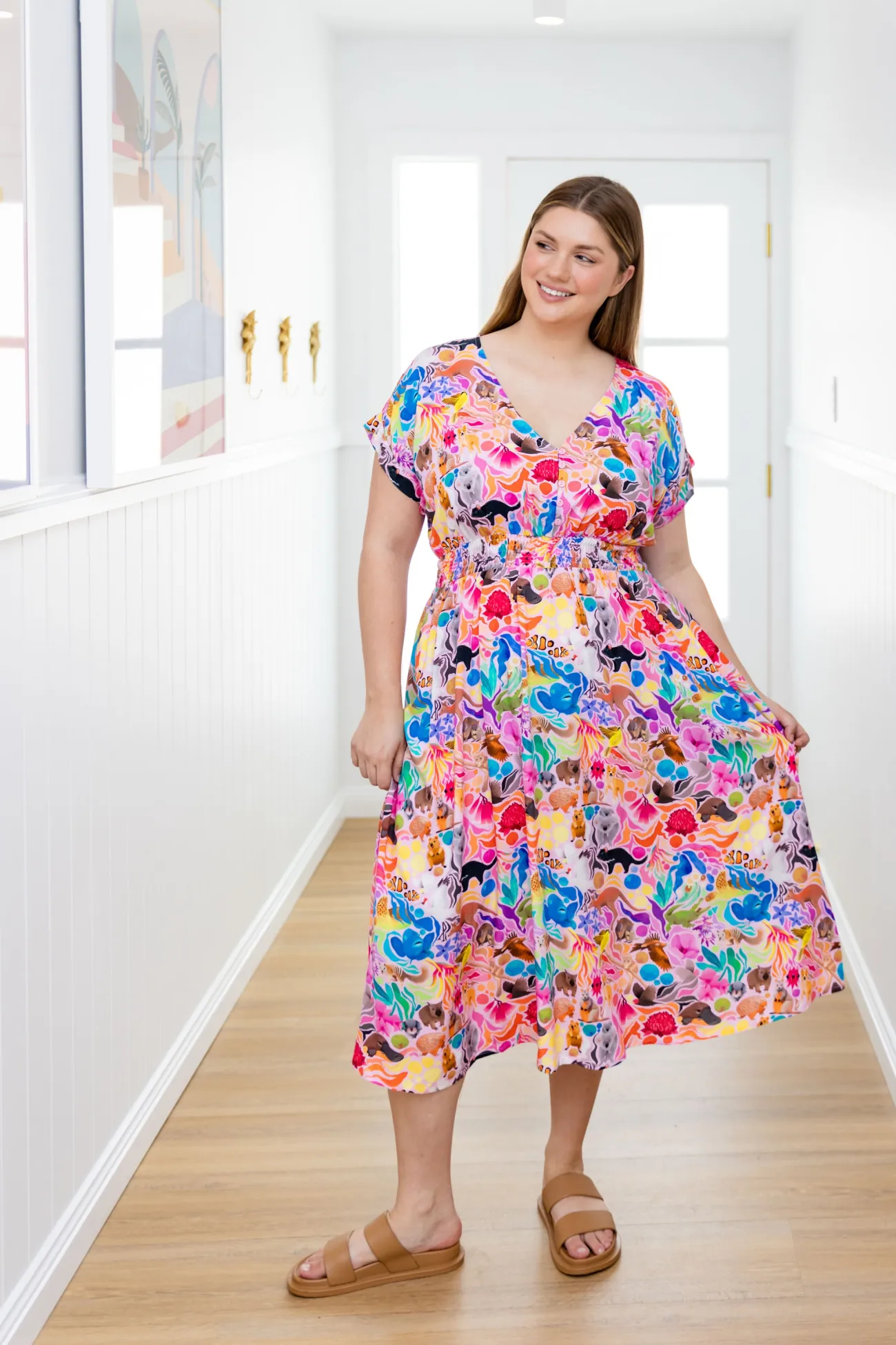 Proud Poppy Clothing Millie Dress in Aussie Lilac by Kasey Rainbow Hot