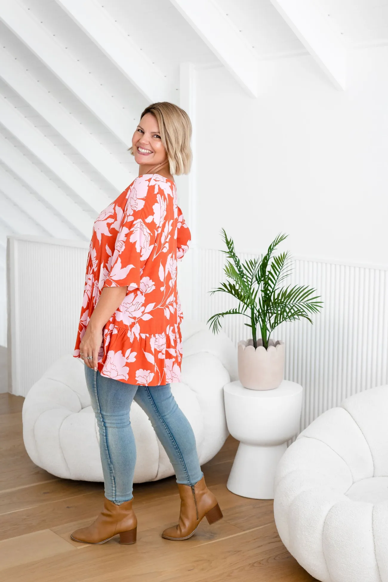 Proud Poppy Clothing Peak Top in Flores Clearance