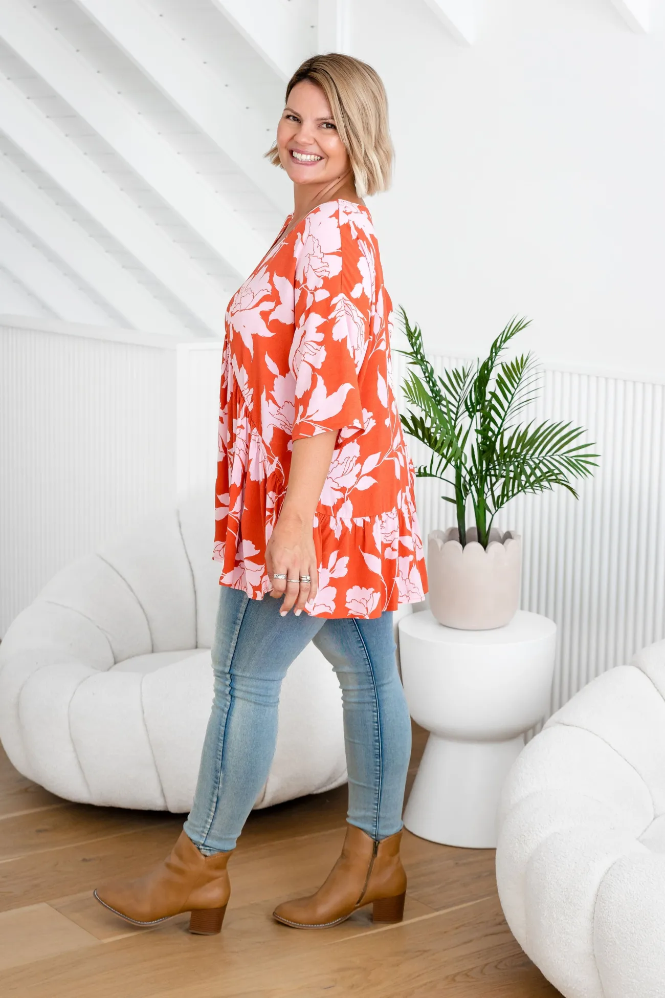 Proud Poppy Clothing Peak Top in Flores Clearance