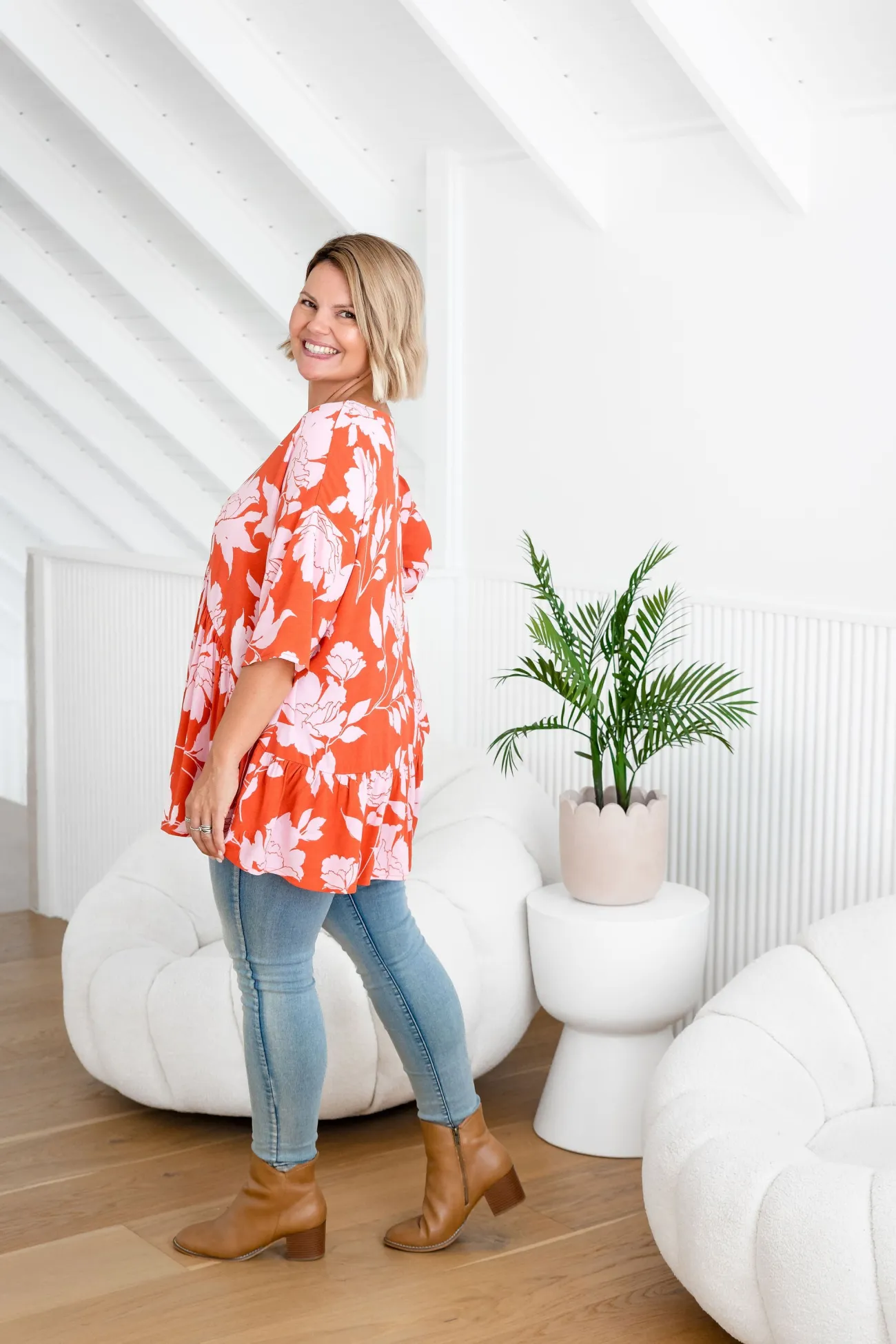 Proud Poppy Clothing Peak Top in Flores Clearance
