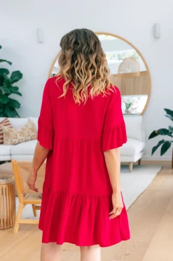 Proud Poppy Clothing Sadie Dress in Red Fashion