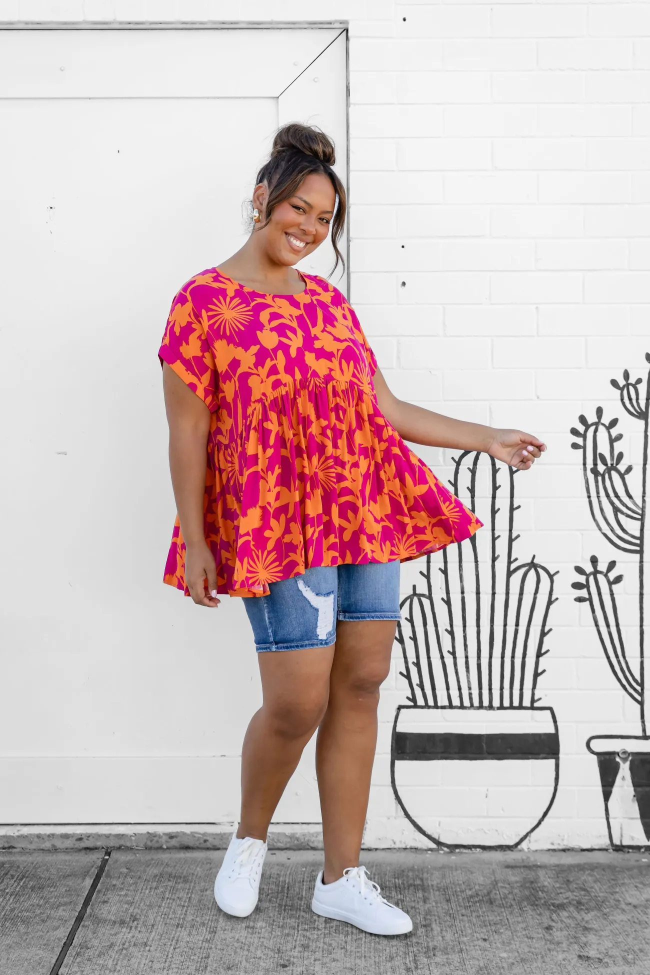 Proud Poppy Clothing Sally Top in Pink & Orange Pink&Orange Online