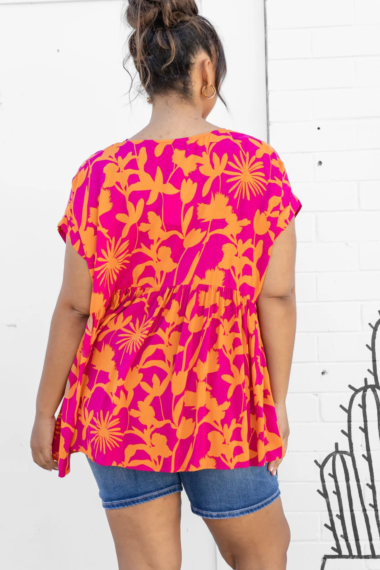 Proud Poppy Clothing Sally Top in Pink & Orange Pink&Orange Online