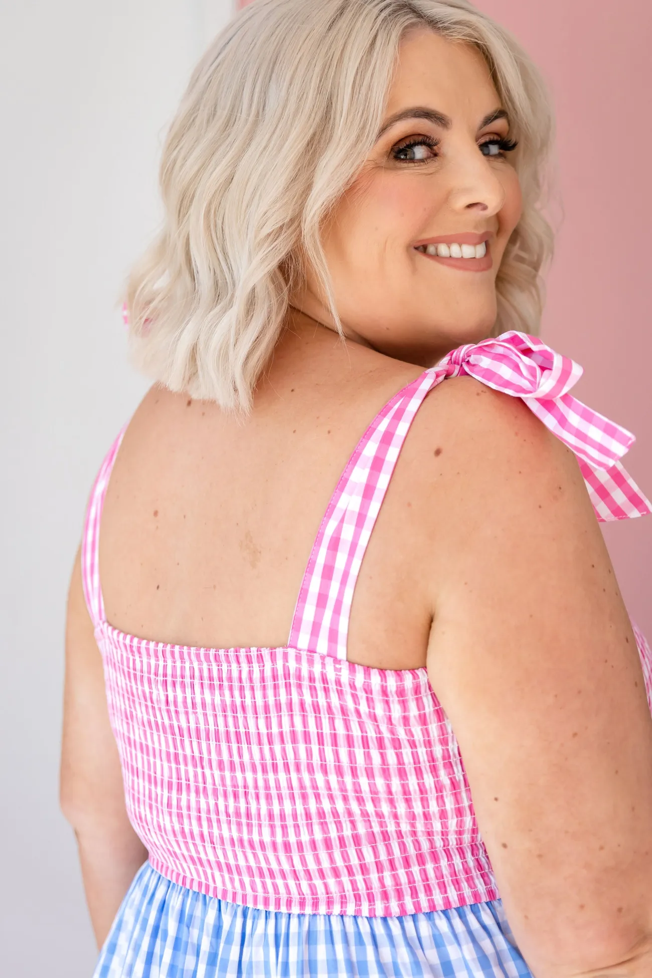 Proud Poppy Clothing Allegra Maxi Dress in Gingham Mix GinghamMix Discount