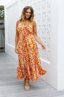 Proud Poppy Clothing April Maxi Dress in Sunshine Floral SunshineFloral Best