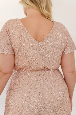 Proud Poppy Clothing Arabella Sequin Maxi Dress in Light Bronze Sale