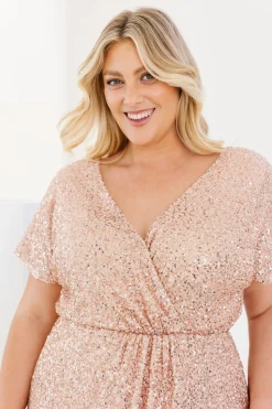Proud Poppy Clothing Arabella Sequin Maxi Dress in Light Bronze Sale