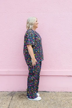 Proud Poppy Clothing Audrey Scrubs in Black Pebble by Kasey Rainbow Sale