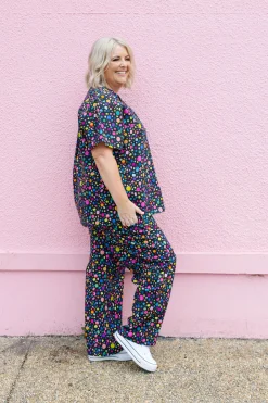 Proud Poppy Clothing Audrey Scrubs in Black Pebble by Kasey Rainbow Sale