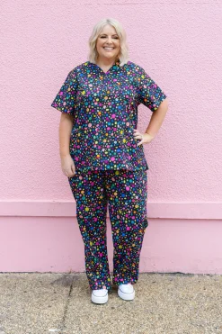 Proud Poppy Clothing Audrey Scrubs in Black Pebble by Kasey Rainbow Sale