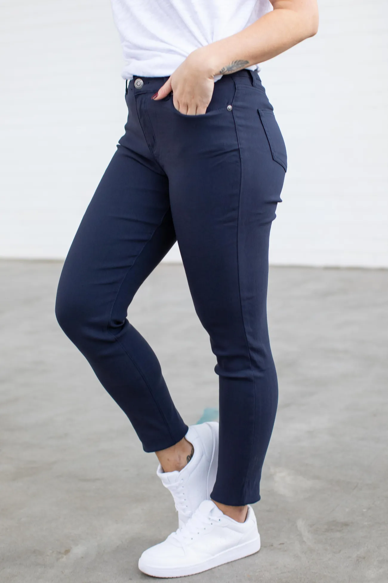 Proud Poppy Clothing Austin Ultra Stretch Jean Pants in Navy Sale