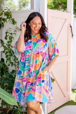 Proud Poppy Clothing Bianca Dress in Peachy Keen by Kasey Rainbow New