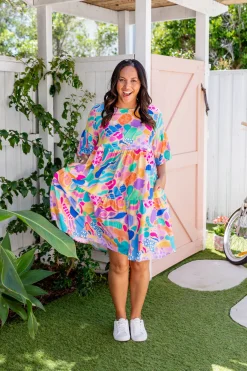 Proud Poppy Clothing Bianca Dress in Peachy Keen by Kasey Rainbow New