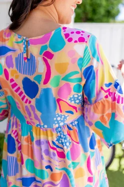 Proud Poppy Clothing Bianca Dress in Peachy Keen by Kasey Rainbow New
