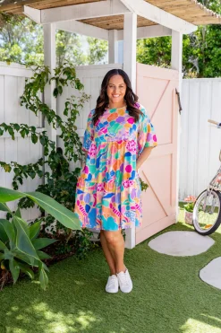 Proud Poppy Clothing Bianca Dress in Peachy Keen by Kasey Rainbow New
