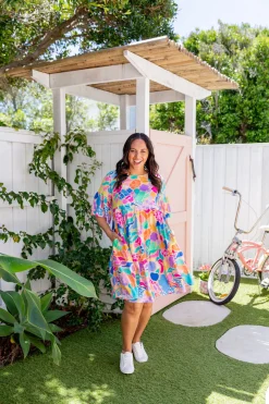 Proud Poppy Clothing Bianca Dress in Peachy Keen by Kasey Rainbow New