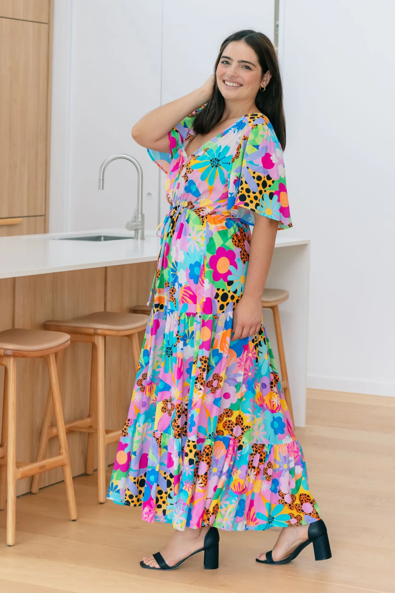 Proud Poppy Clothing Bonnie Dress in Floral Fancy by Kasey Rainbow Best