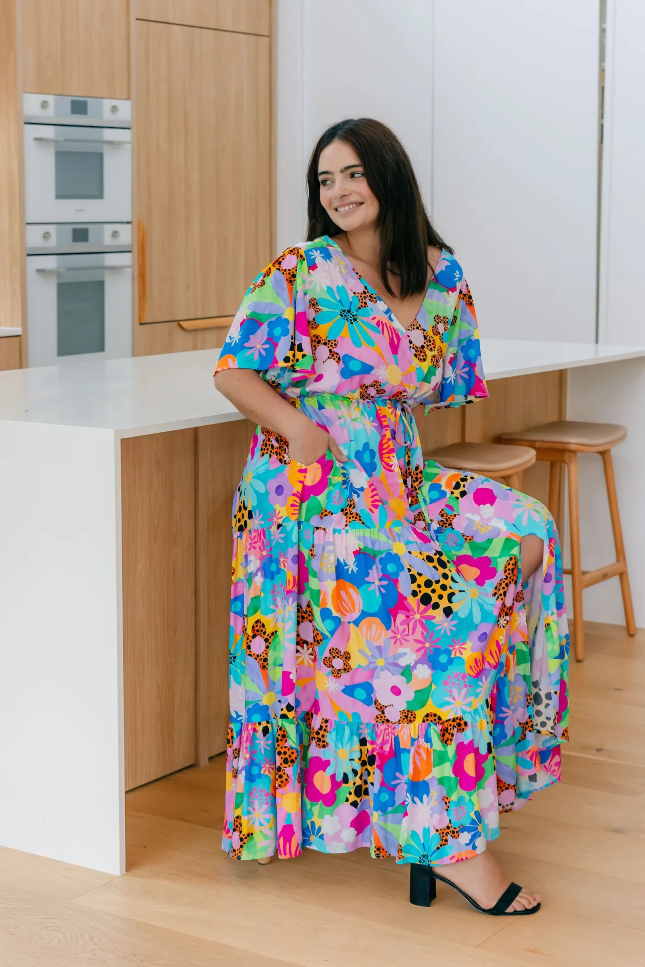 Proud Poppy Clothing Bonnie Dress in Floral Fancy by Kasey Rainbow Best
