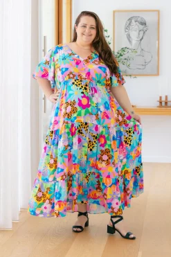 Proud Poppy Clothing Bonnie Dress in Floral Fancy by Kasey Rainbow Best