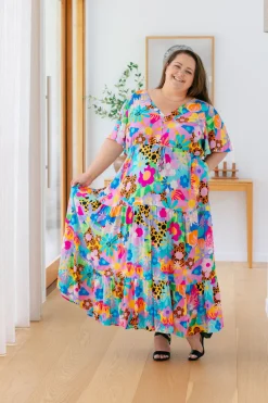 Proud Poppy Clothing Bonnie Dress in Floral Fancy by Kasey Rainbow Best