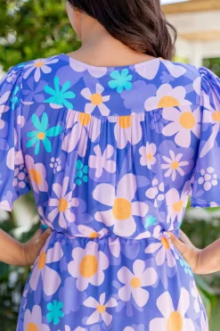 Proud Poppy Clothing Bonnie Dress in Lilac Daisies LilacDaisies New