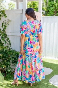 Proud Poppy Clothing Bonnie Dress in Peachy Keen by Kasey Rainbow New