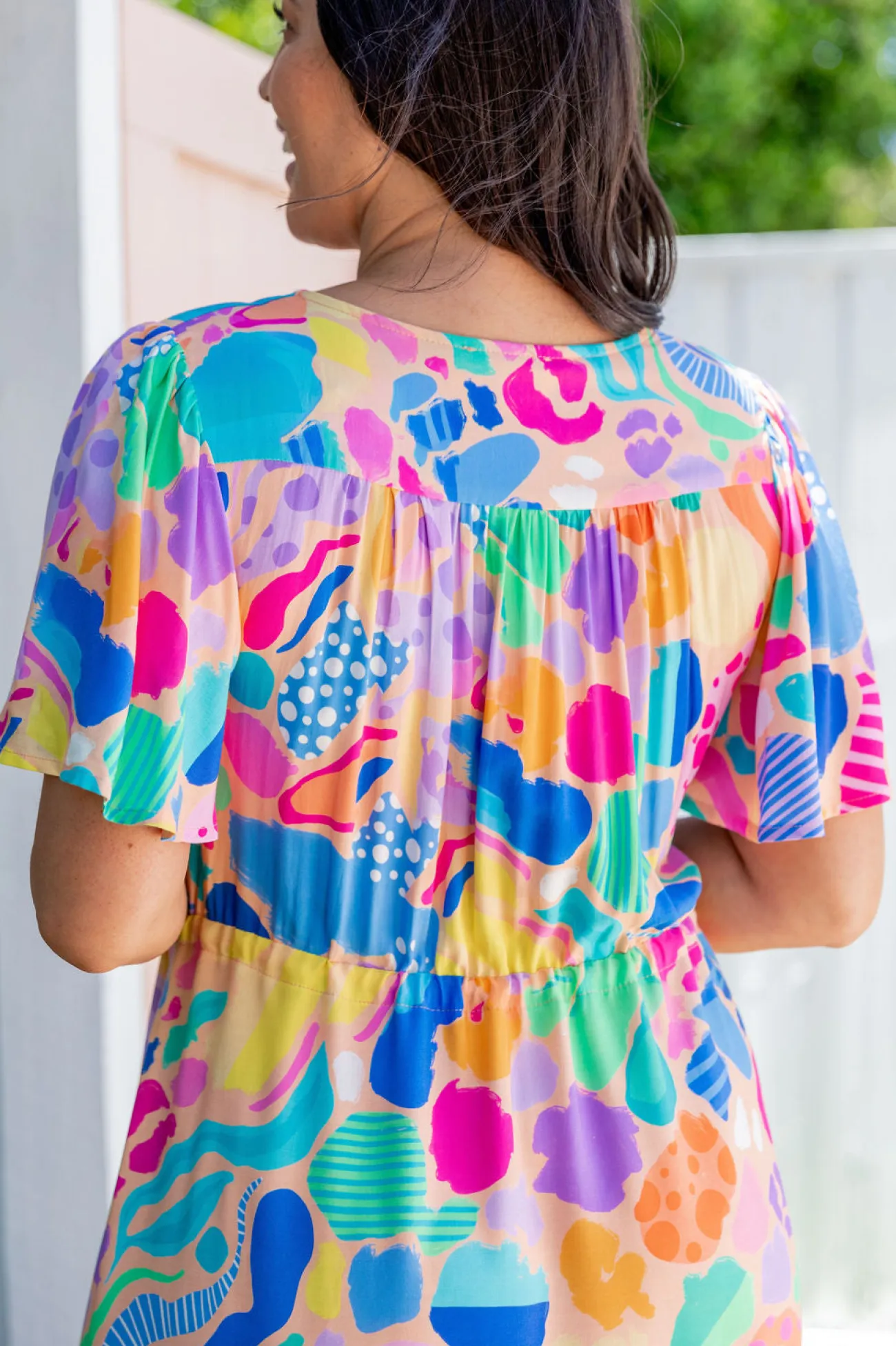 Proud Poppy Clothing Bonnie Dress in Peachy Keen by Kasey Rainbow New