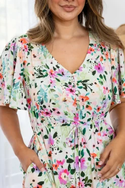 Proud Poppy Clothing Bonnie Linen Blend Maxi Dress in Rose Fleur RoseFleur Online