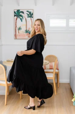Proud Poppy Clothing Bonnie Maxi Dress in Black Fashion
