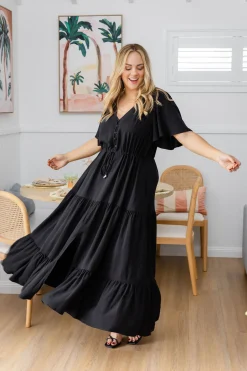 Proud Poppy Clothing Bonnie Maxi Dress in Black Fashion