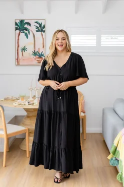 Proud Poppy Clothing Bonnie Maxi Dress in Black Fashion