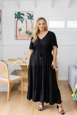 Proud Poppy Clothing Bonnie Maxi Dress in Black Fashion