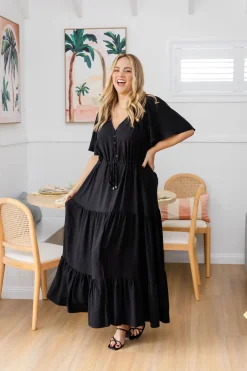 Proud Poppy Clothing Bonnie Maxi Dress in Black Fashion
