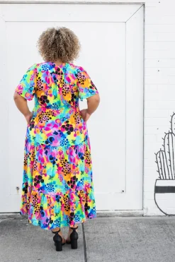 Proud Poppy Clothing Bonnie Maxi Dress in Messy Mind by Kasey Rainbow Clearance