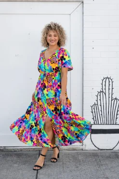 Proud Poppy Clothing Bonnie Maxi Dress in Messy Mind by Kasey Rainbow Clearance