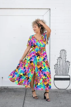 Proud Poppy Clothing Bonnie Maxi Dress in Messy Mind by Kasey Rainbow Clearance