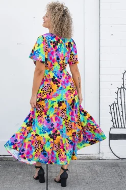 Proud Poppy Clothing Bonnie Maxi Dress in Messy Mind by Kasey Rainbow Clearance