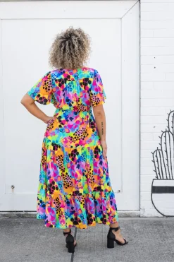 Proud Poppy Clothing Bonnie Maxi Dress in Messy Mind by Kasey Rainbow Clearance