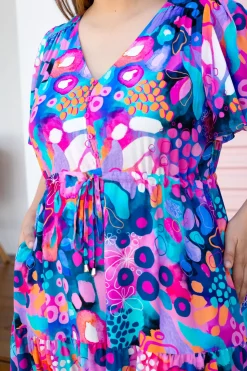 Proud Poppy Clothing Bonnie Maxi Dress in Midnight Safari by Kasey Rainbow Sale